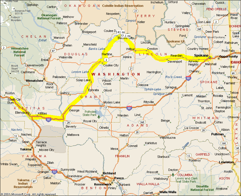 Grand Coulee Dam Area Weather Maps